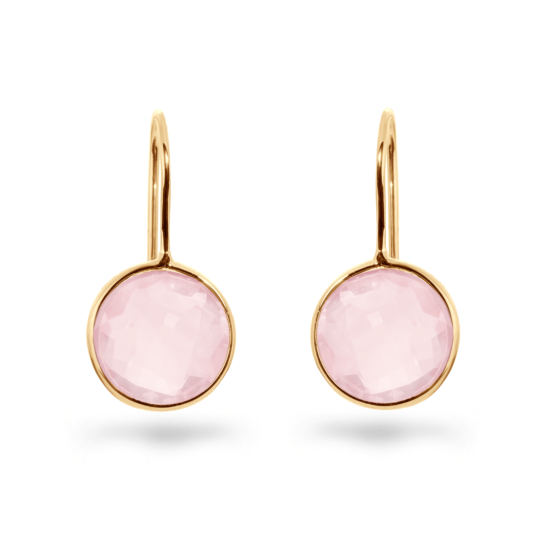 Boucle d'oreille - Or rose 9k, Calcédoine - Maison Di Giorgio