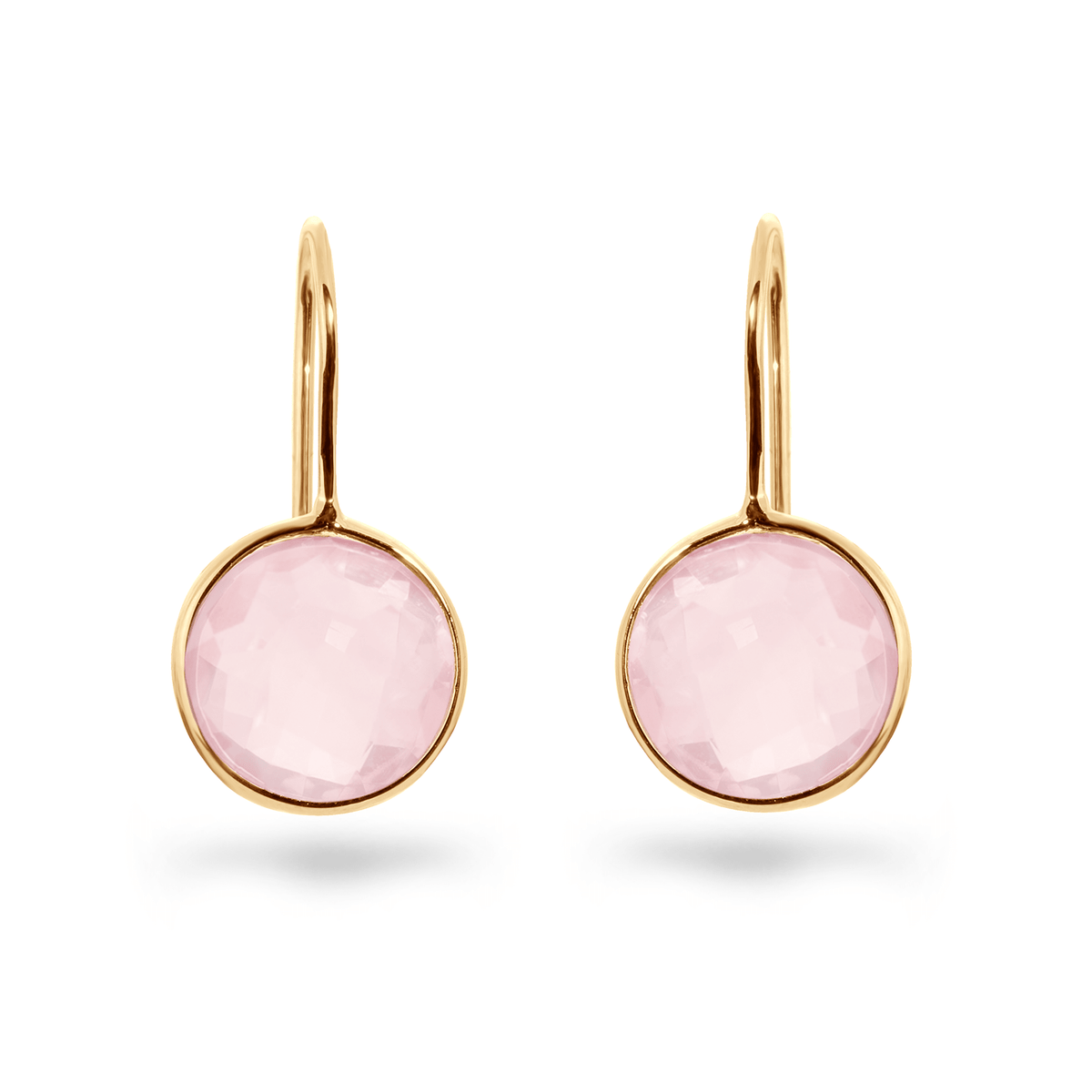Boucle d'oreille - Or rose 9k, Calcédoine - Maison Di Giorgio
