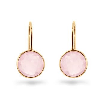 Boucle d'oreille - Or rose 9k, Calcédoine - Maison Di Giorgio