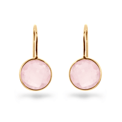 Boucle d'oreille - Or rose 9k, Calcédoine - Maison Di Giorgio