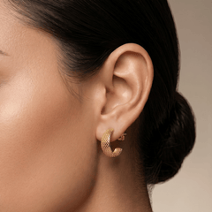 Boucle d'oreille - Or jaune 9k - Maison Di Giorgio