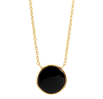Collier en Or jaune 9k assemblé d'Onyx noir - Maison Di Giorgio