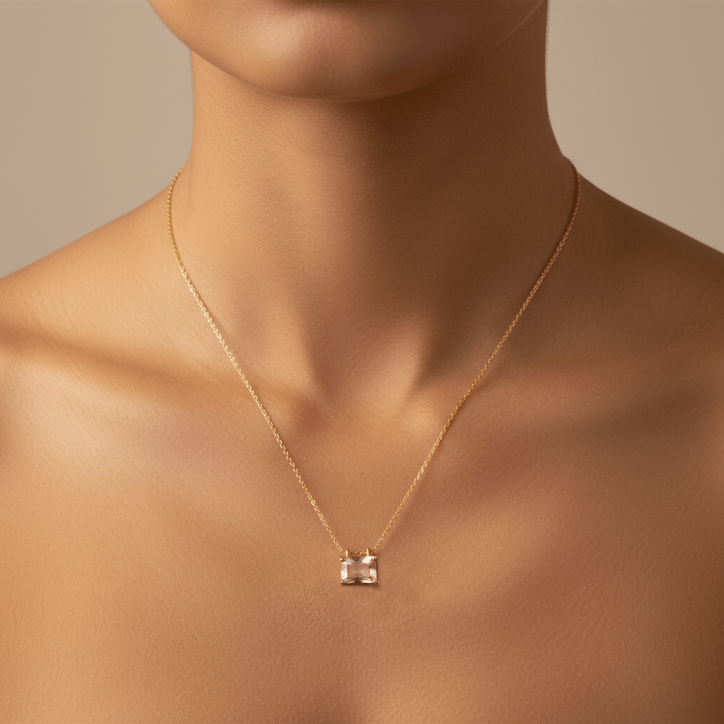 Collier - Or jaune 9k et Argent 925, Quartz - Maison Di Giorgio