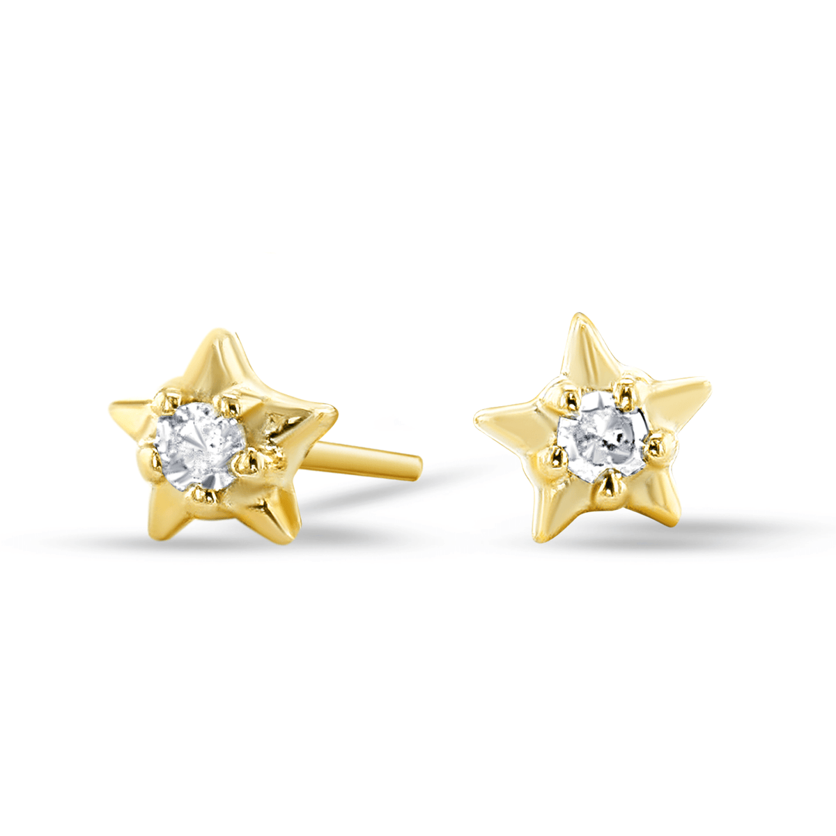 Boucle d'oreille - Or jaune 9k, Diamant - Maison Di Giorgio