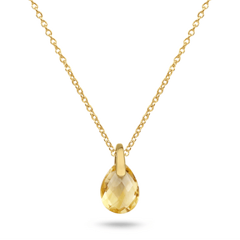 Pendentif en Or jaune 9k assemblé de Citrine - Maison Di Giorgio