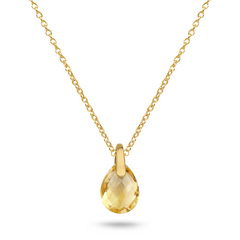 Pendentif en Or jaune 9k assemblé de Citrine - Maison Di Giorgio
