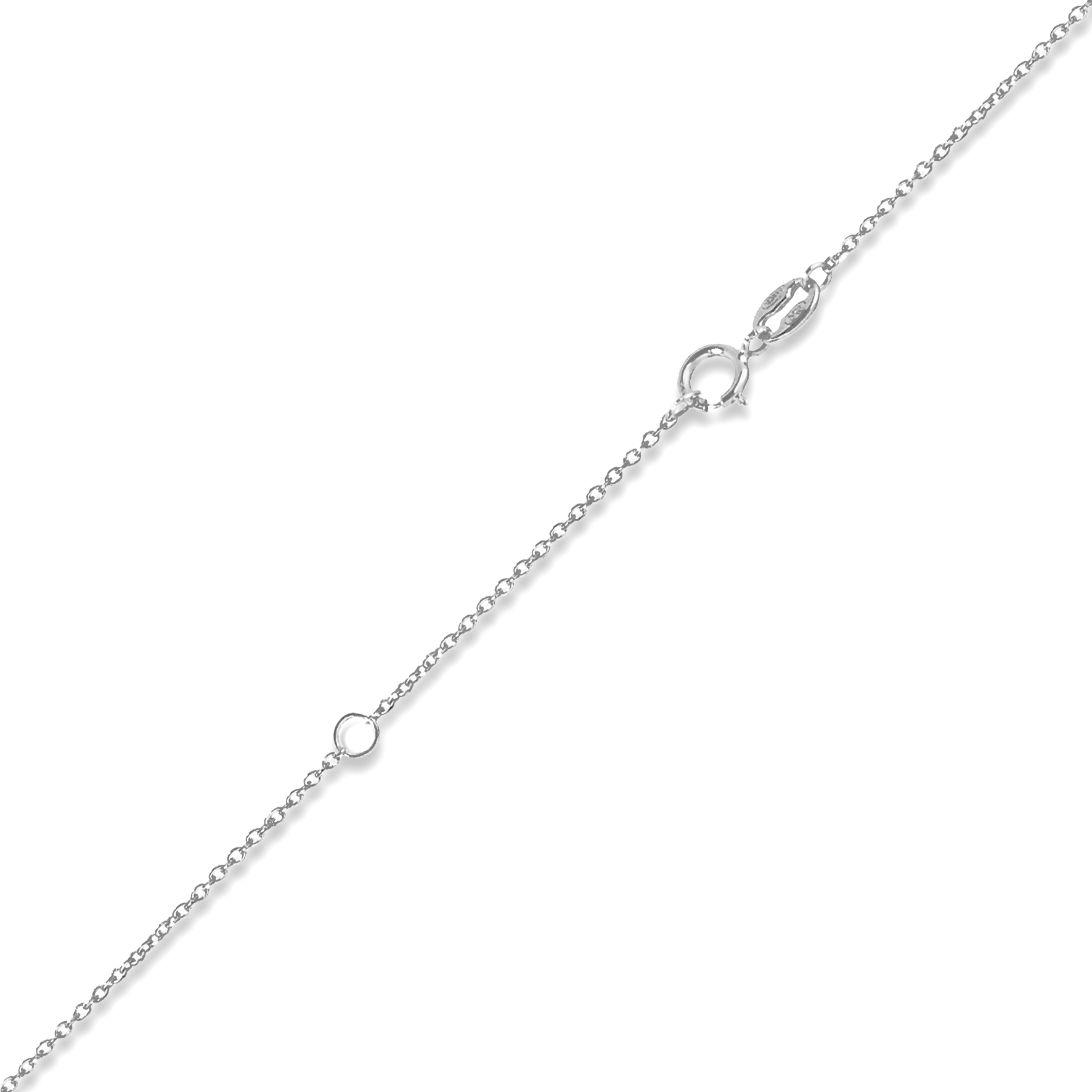 Pendentif en Or blanc 9k assemblé de Topaze bleu ciel - Maison Di Giorgio