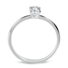 Bague en or blanc 9k rhodié, Topaze - Maison Di Giorgio
