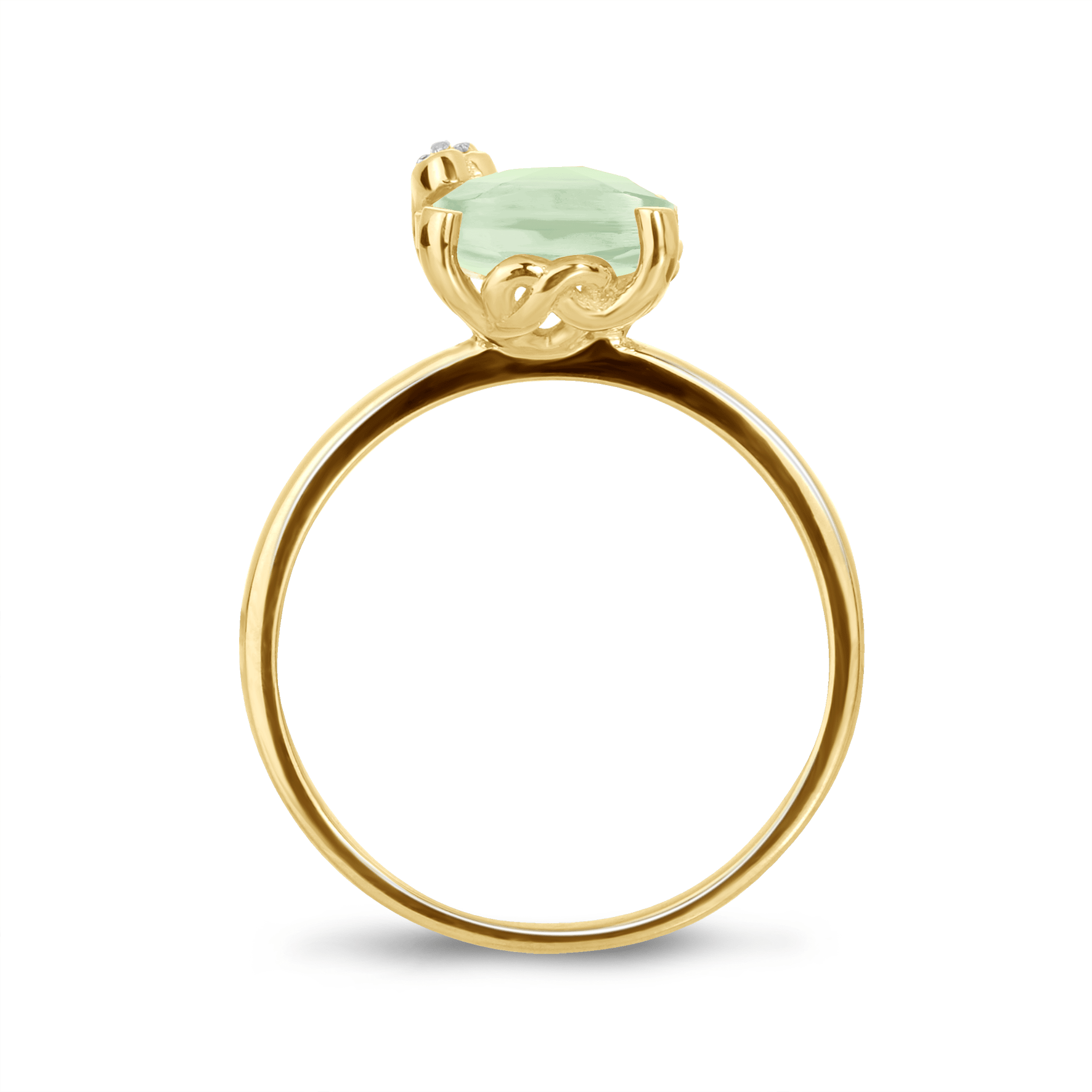 Bague - Or jaune 9k, Diamant et Améthyste - Maison Di Giorgio