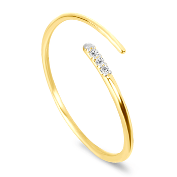 Bague en Or jaune 9k assemblée de Diamant HSI - Maison Di Giorgio