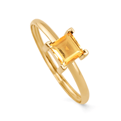 Bague - Or jaune 9k, Citrine - Maison Di Giorgio