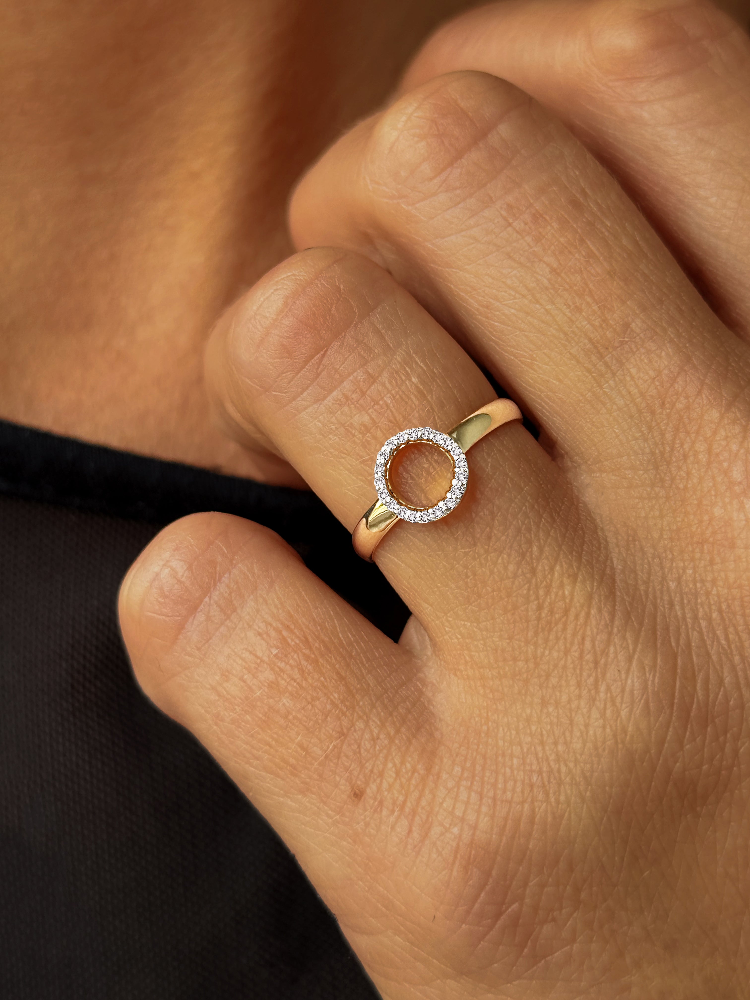 Bague - Or jaune 9k, Diamant - Maison Di Giorgio