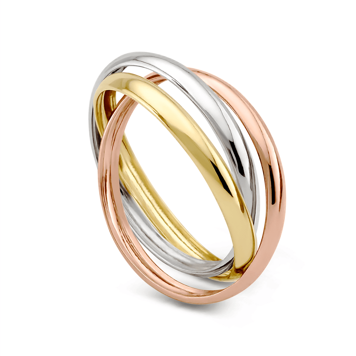 Bague en Or jaune, blanc et rose 9k - Maison Di Giorgio