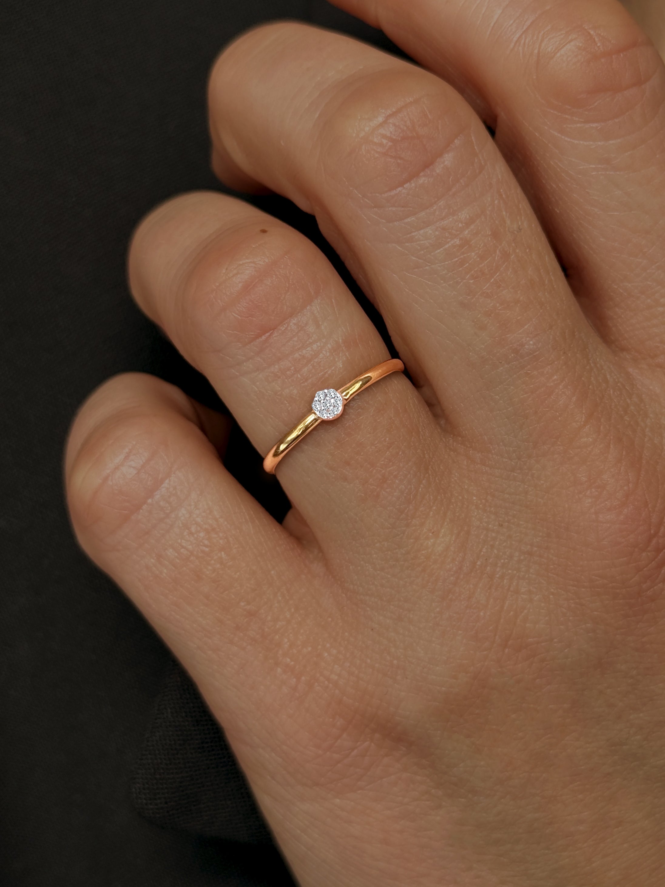 Bague - Or jaune 9k, Diamant - Maison Di Giorgio