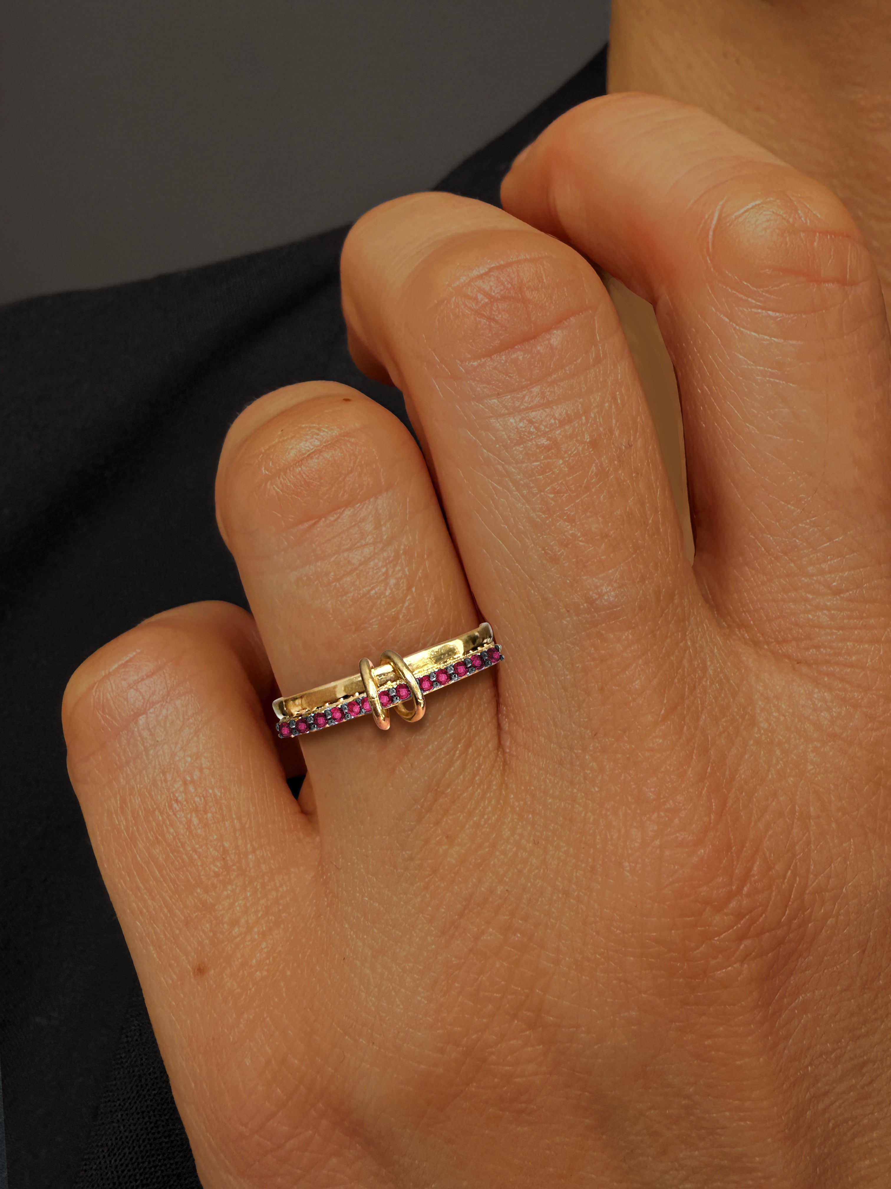 Bague - Or jaune 9k, Rubis - Maison Di Giorgio