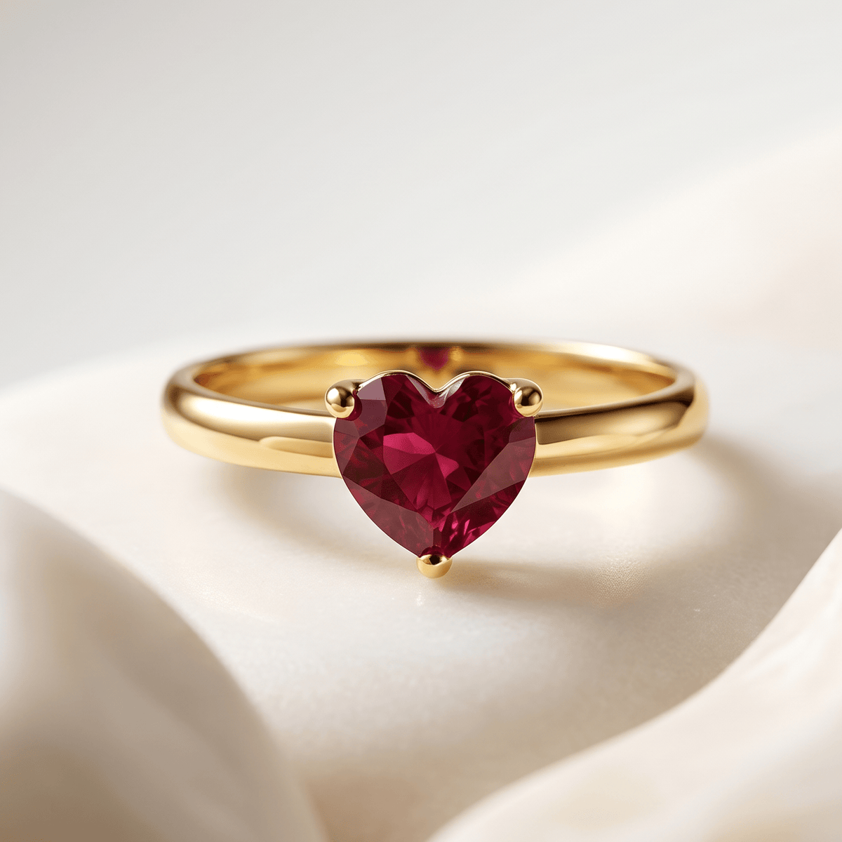 Bague - Or jaune 9k, Rubis - Maison Di Giorgio