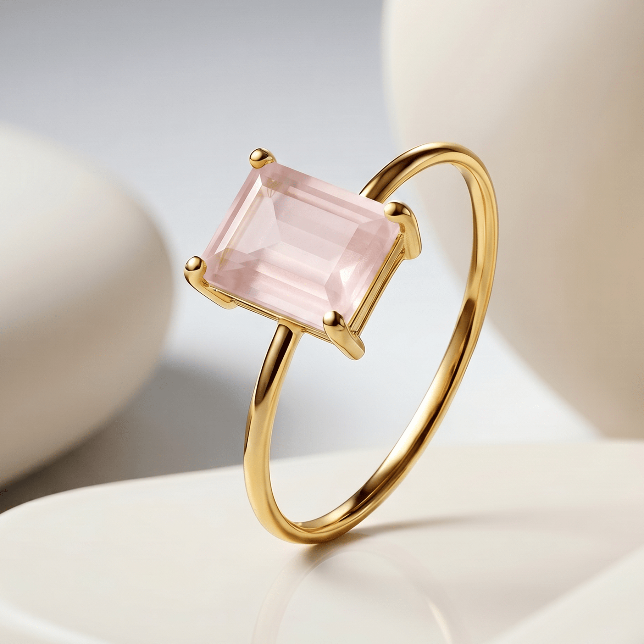 Bague - Or jaune 9k et Argent 925, Quartz - Maison Di Giorgio