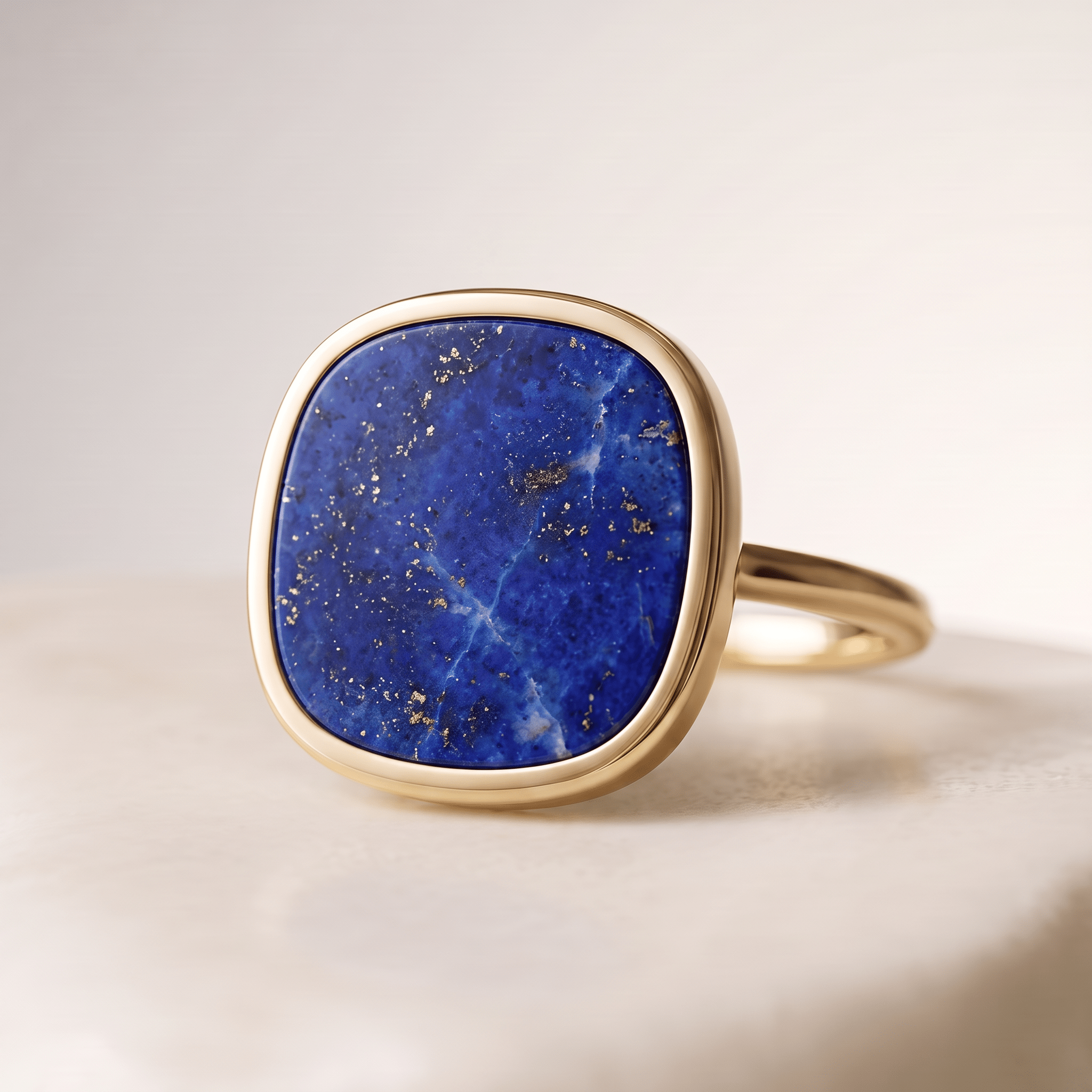 Bague - Or jaune 9k et Argent 925, Lapis-lazuli - Maison Di Giorgio