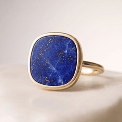 Bague - Or jaune 9k et Argent 925, Lapis-lazuli - Maison Di Giorgio