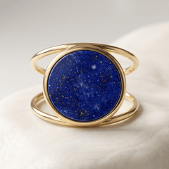 Bague - Or jaune 9k et Argent 925, Lapis-lazuli - Maison Di Giorgio