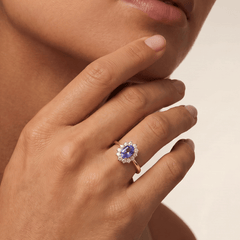 Bague - Or jaune 9k et Argent 925, Topaze et Tanzanite - Maison Di Giorgio