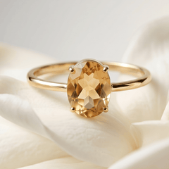 Bague - Or jaune 9k et Argent 925, Citrine - Maison Di Giorgio
