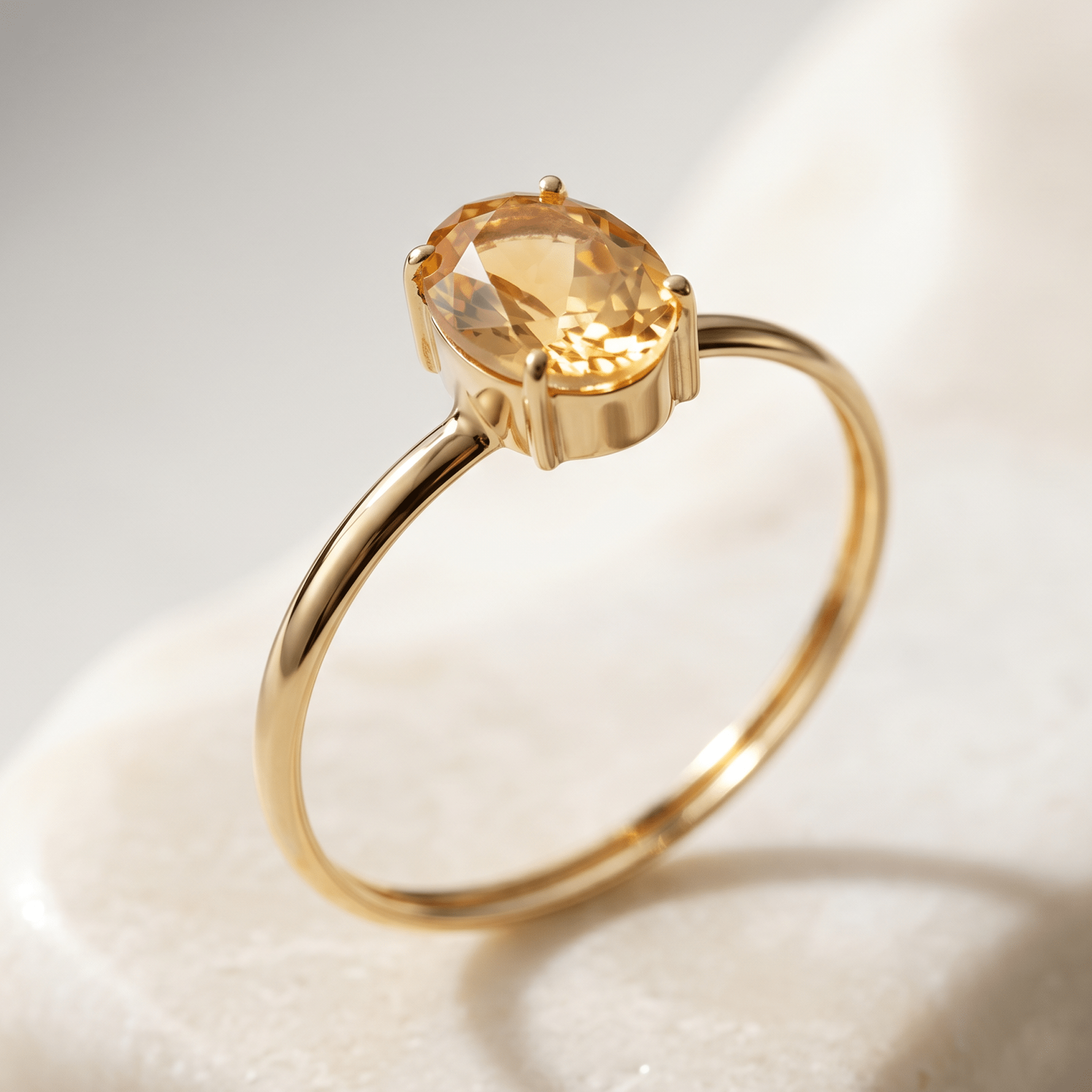 Bague - Or jaune 9k et Argent 925, Citrine - Maison Di Giorgio