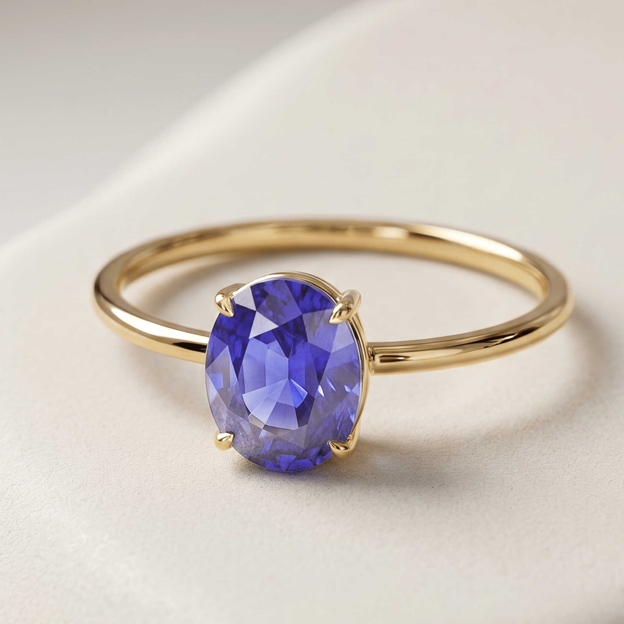 Bague - Or jaune 9k et Argent 925, Tanzanite - Maison Di Giorgio
