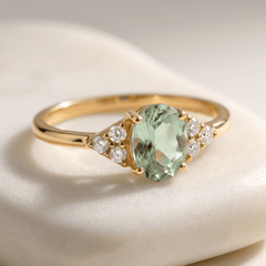 Bague - Or jaune 9k et Argent 925, Diamant et Améthyste - Maison Di Giorgio