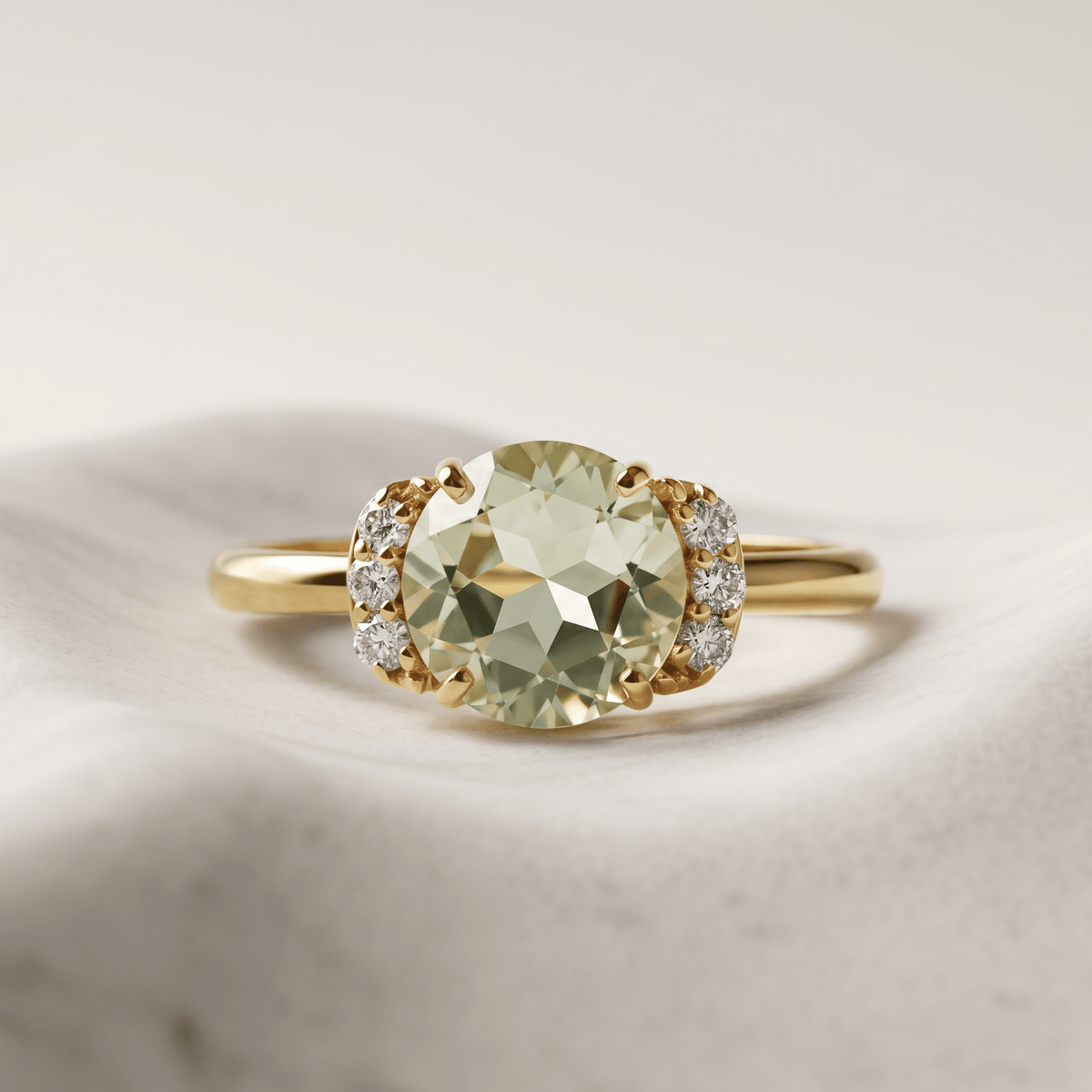 Bague - Or jaune 9k et Argent 925, Diamant et Améthyste - Maison Di Giorgio