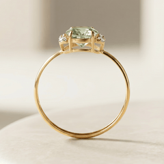 Bague - Or jaune 9k et Argent 925, Diamant et Améthyste - Maison Di Giorgio