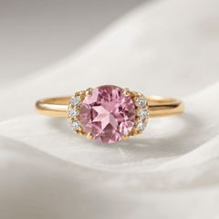 Bague - Or jaune 9k et Argent 925, Diamant et Améthyste - Maison Di Giorgio