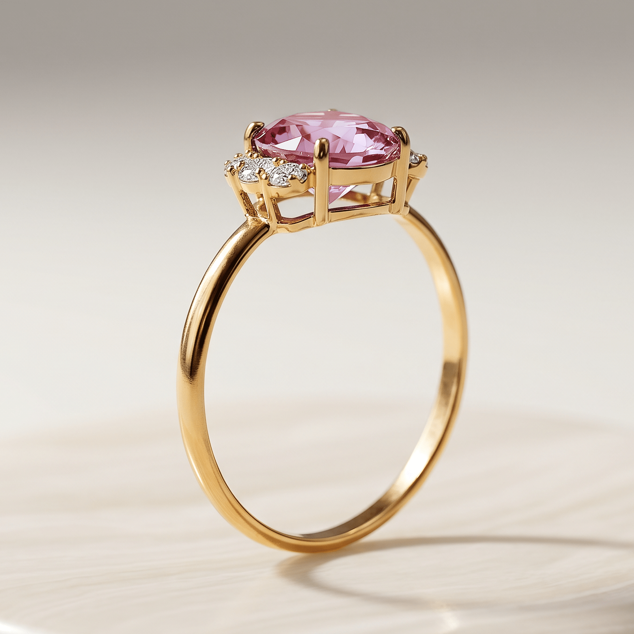 Bague - Or jaune 9k et Argent 925, Diamant et Améthyste - Maison Di Giorgio