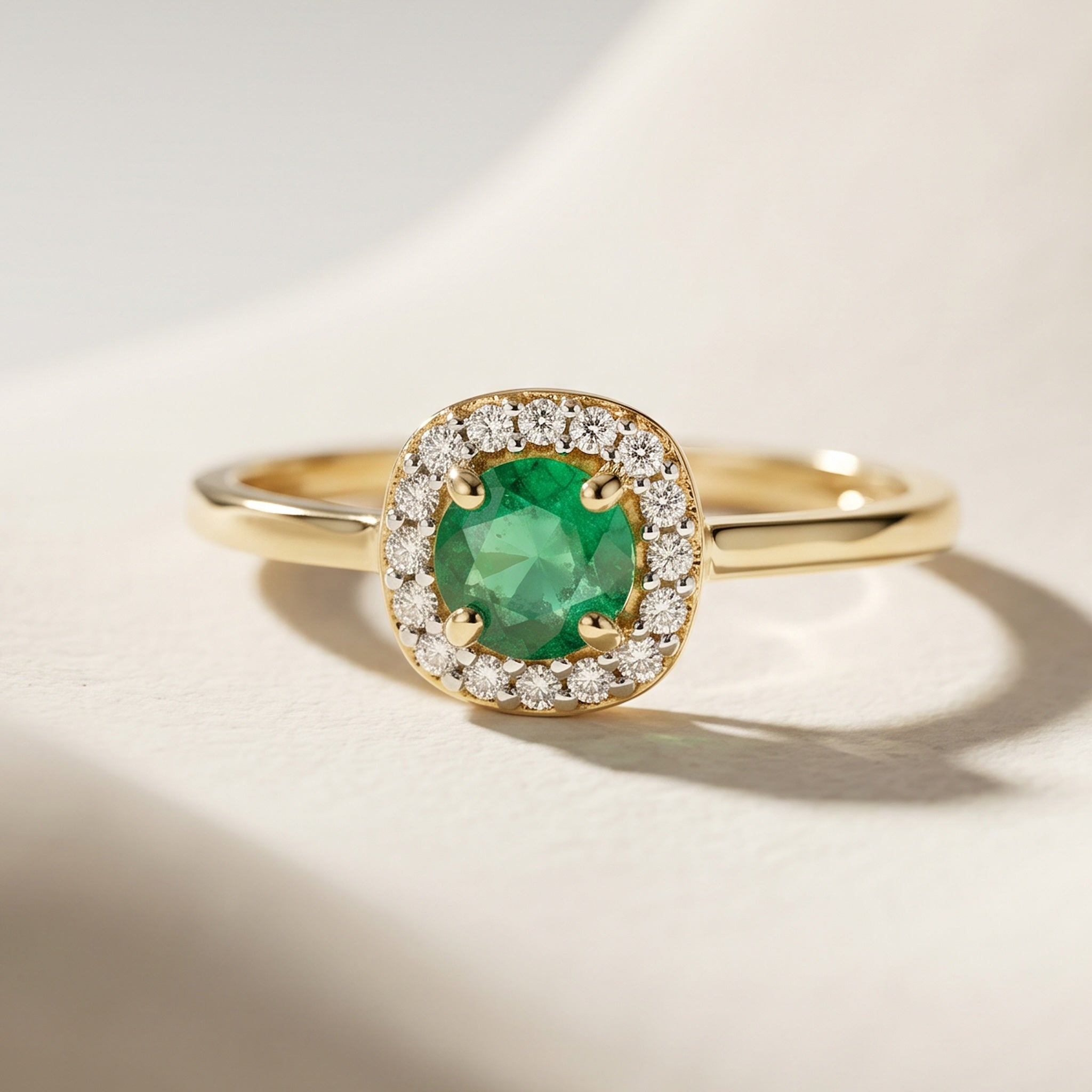 Bague - Or jaune 9k et Argent 925, Topaze et Émeraude - Maison Di Giorgio