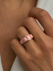 Bague - Dorée Or rose 18k, Opale - Maison Di Giorgio