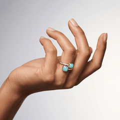 Bague Néréide - Dorée Or jaune 18k, Jade, Oxyde de zirconium - Maison Di Giorgio