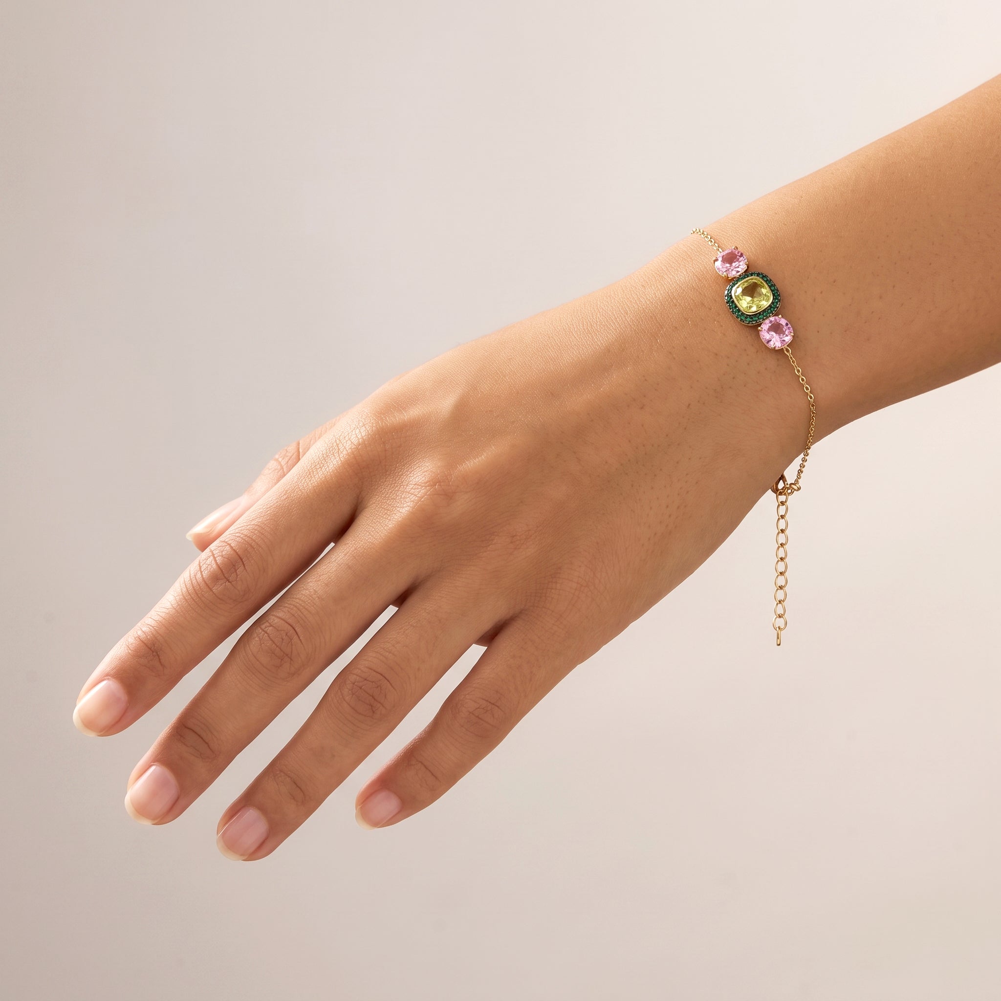 Bracelet Murmure & Secret - Doré Or jaune 18k, Améthyste, Oxyde de zirconium - Maison Di Giorgio