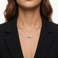 Collier Promesse éternelle - Doré Or jaune 18k, Améthyste, Quartz, Oxyde de zirconium - Maison Di Giorgio