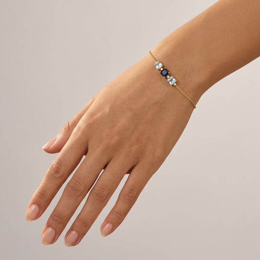 Bracelet Crépuscule - Doré Or jaune 18k, Topaze, Oxyde de zirconium
