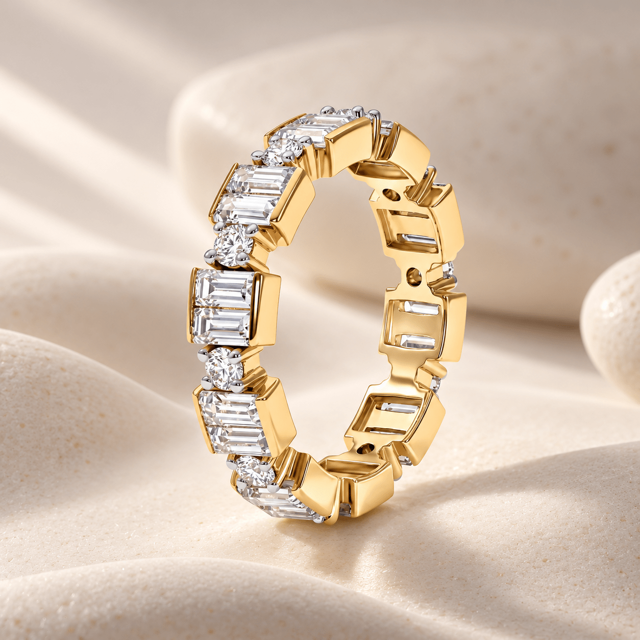 Bague - Dorée Or jaune 18k et Argentée, Topaze, Oxyde de zirconium - Maison Di Giorgio