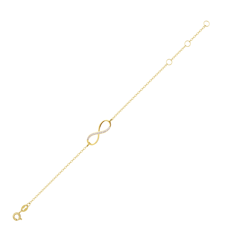 Bracelet doré Or jaune 18k assemblé d'oxyde de zirconium - Maison Di Giorgio