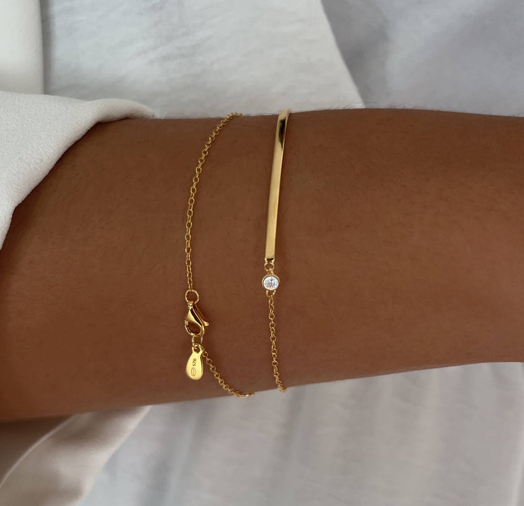 Bracelet doré Or jaune 18k assemblé d'oxyde de zirconium - Maison Di Giorgio