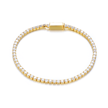 Bracelet doré Or jaune 18k assemblé d'oxyde de zirconium - Maison Di Giorgio