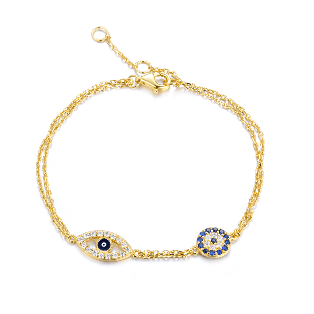 Bracelet Femme Or - Lot 2 Pièces Jonc Et Tennis En Acier Inoxydable Plaqué Or 18K Avec Zircons, Réglable, Cadeau élégant