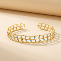 Bracelet - Doré à l'Or jaune fin, Turquoise - Maison Di Giorgio