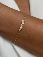 Bracelet doré Or jaune 18k assemblé d'Oxyde de zirconium - Maison Di Giorgio
