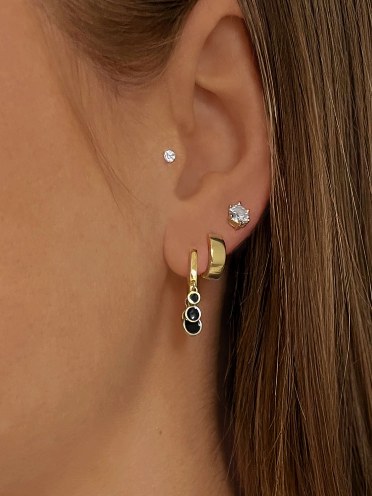 Boucles d'oreilles dorées Or jaune 18k - Maison Di Giorgio