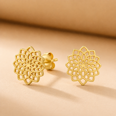 Boucles d'oreilles - Dorées à l'Or jaune fin