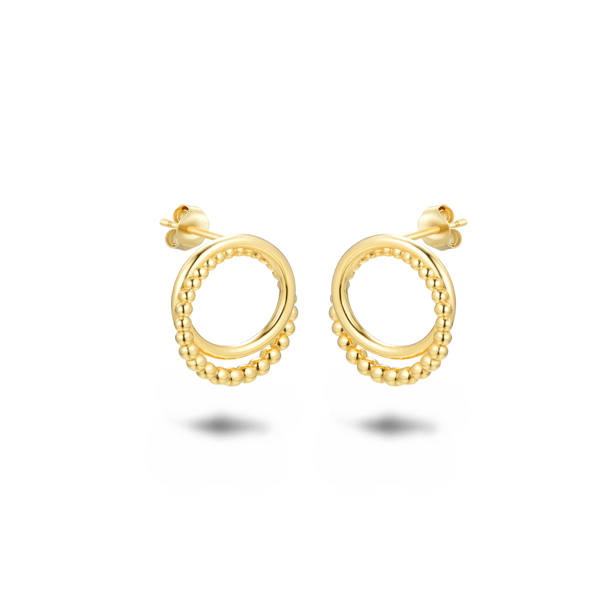 Boucles d'oreilles dorées Or jaune 18k