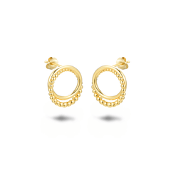 Boucles d'oreilles dorées Or jaune 18k
